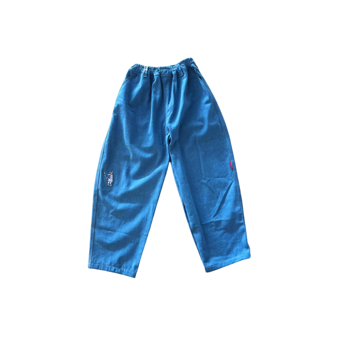 Principle X Bgs Elastic Waist Basic Pants - Light Blue Denim