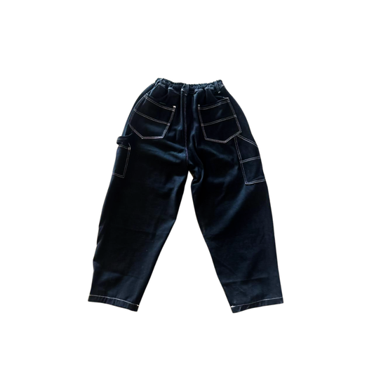 Principle X Bgs Elastic Waist Carpenter Pants - Black Denim