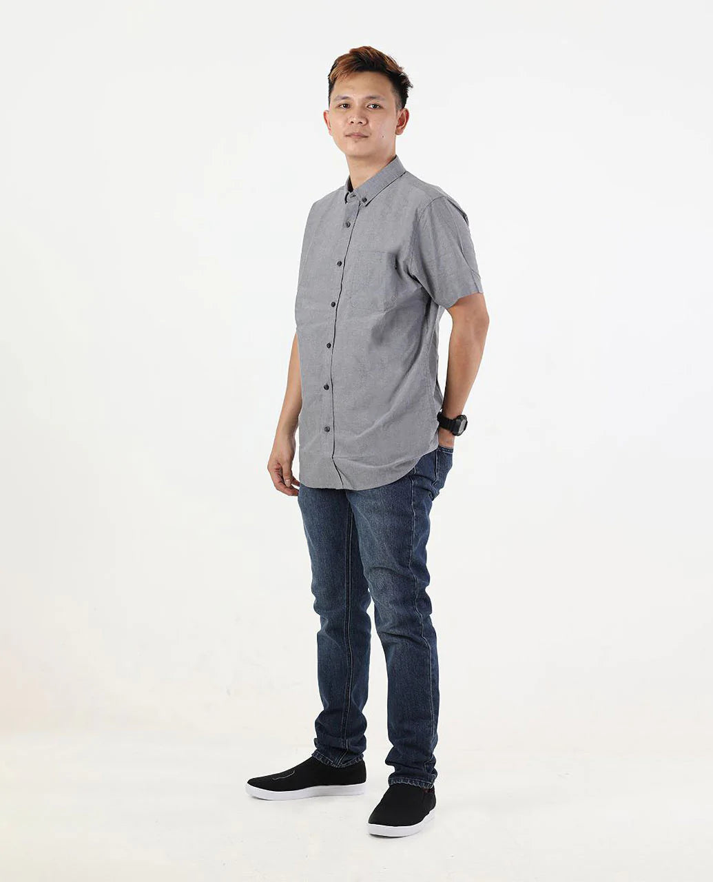 Ourtime Short Sleeve Shirt - Charcoal