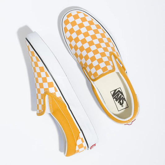 Original Vans Classic Slip On - Theory Checkerboard Golden Yellow