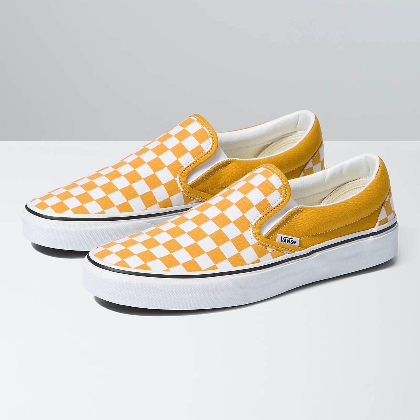 Original Vans Classic Slip On - Theory Checkerboard Golden Yellow